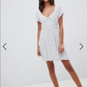 Abercrombie White Dotted Tea Dress